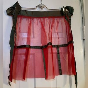 Vintage Shannon Kay Original Nylon Apron with bells & rayon trim